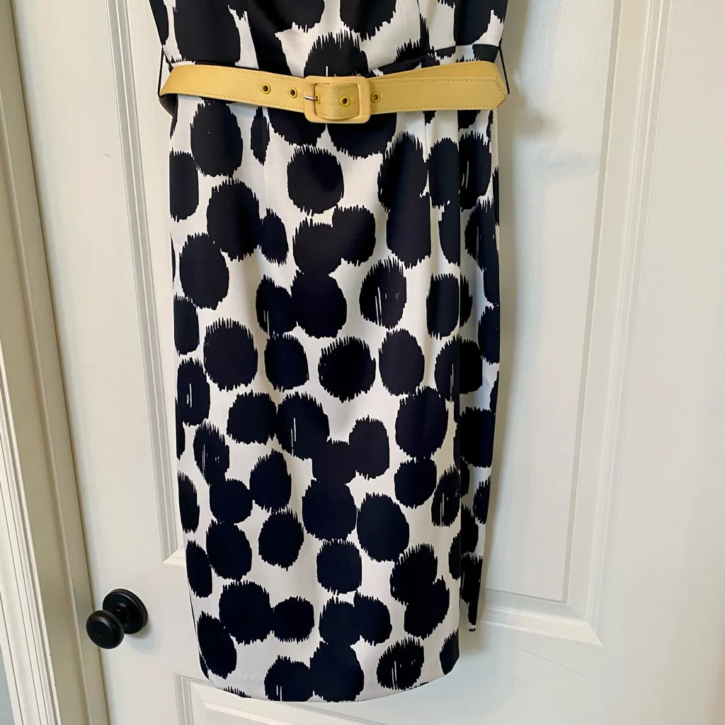 AB Studio - Black and White Polka Dot Dress with Yellow Belt 🖤 💛 - Image 7