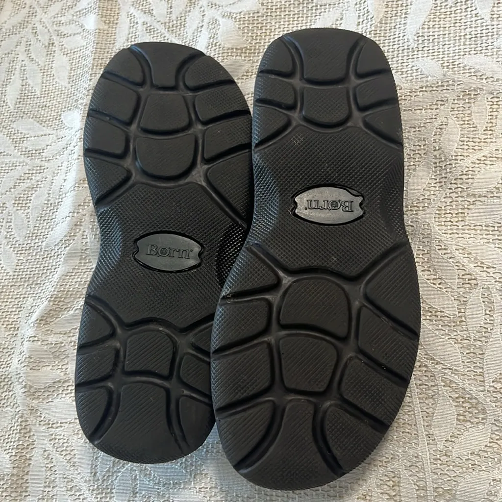 BØRN 1970s Leather Tizoc Wool Aztec Tribal Clogs Size 7‎ Brown - Image 10