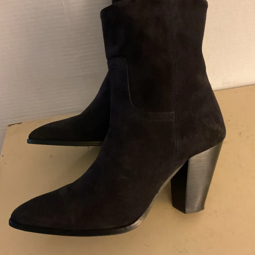 Brochu Walker The Marta women black suede heel boots size 9 - Image 12