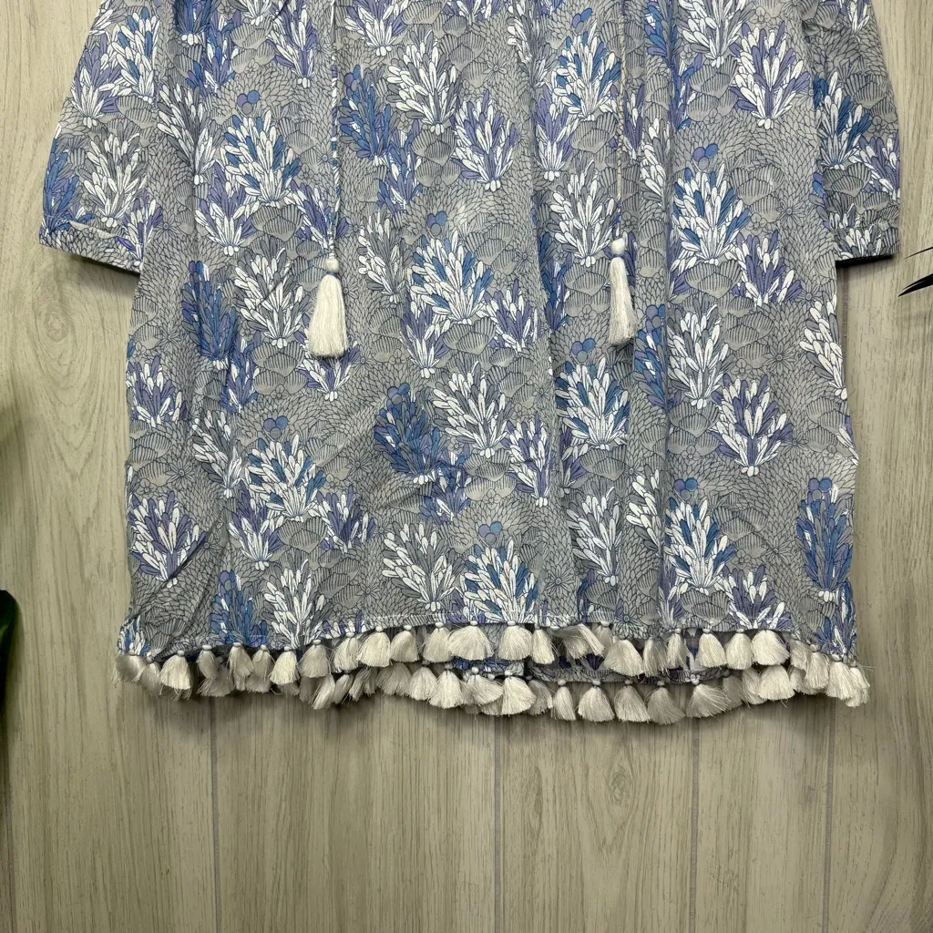 Roller Rabbit 100% Cotton Ugyen Leaves Serafina Tunic Coverup size S Small - Image 5