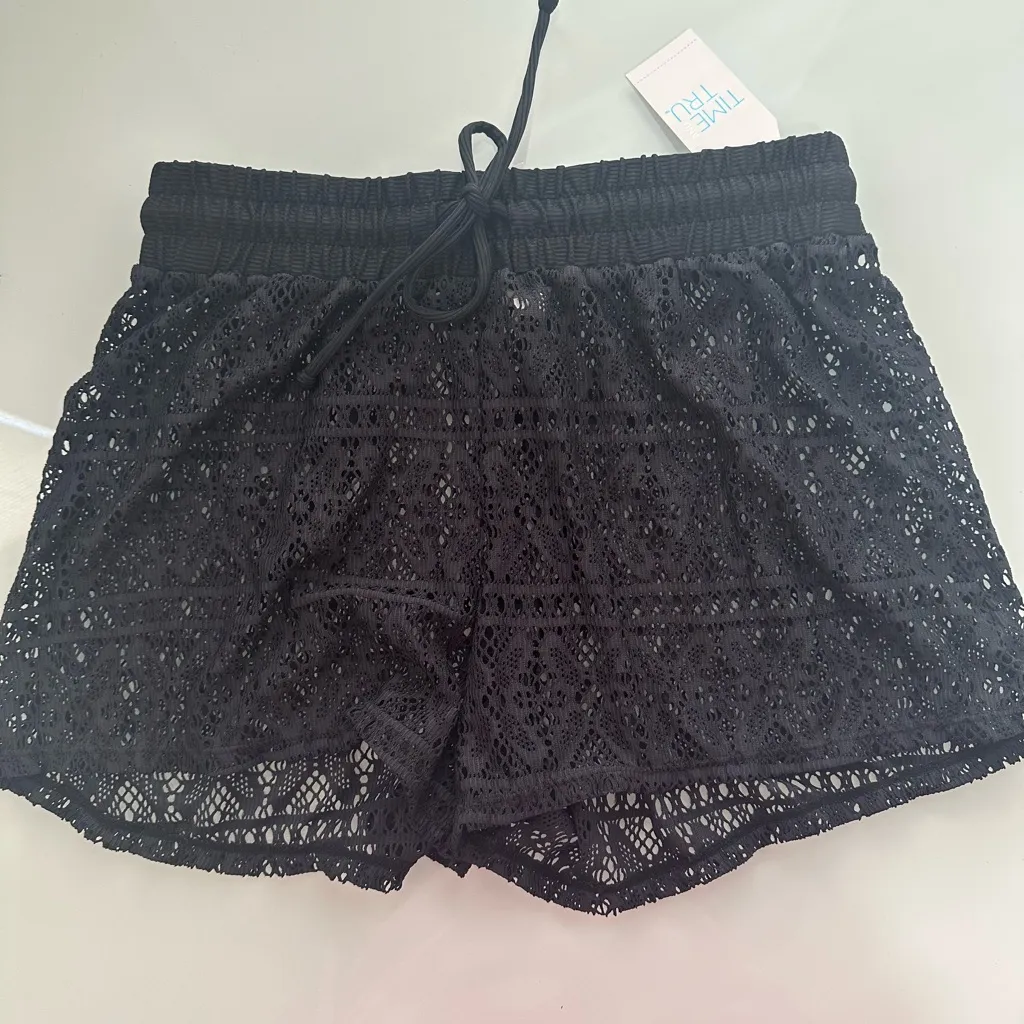 Black Lace Shorts Size XS - Image 2