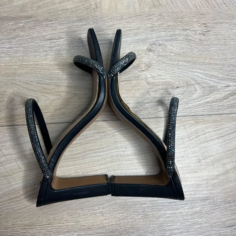 Steven New York Black Rhinestone Jercy Heel Sandals Slip On Size‎ 11 - Image 9