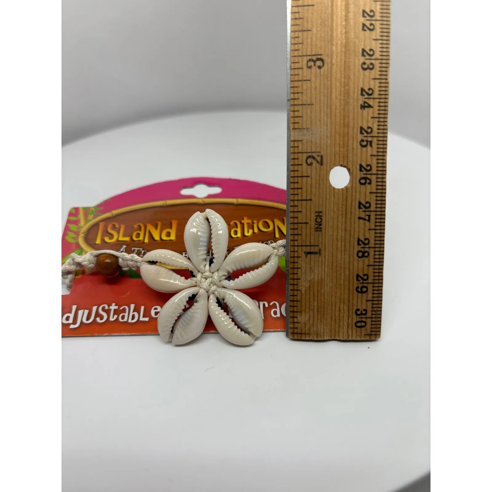 Island Creations Shell Bracelet Adjustable Macrame‎ Beachy Summer Jewelry Tan - Image 3