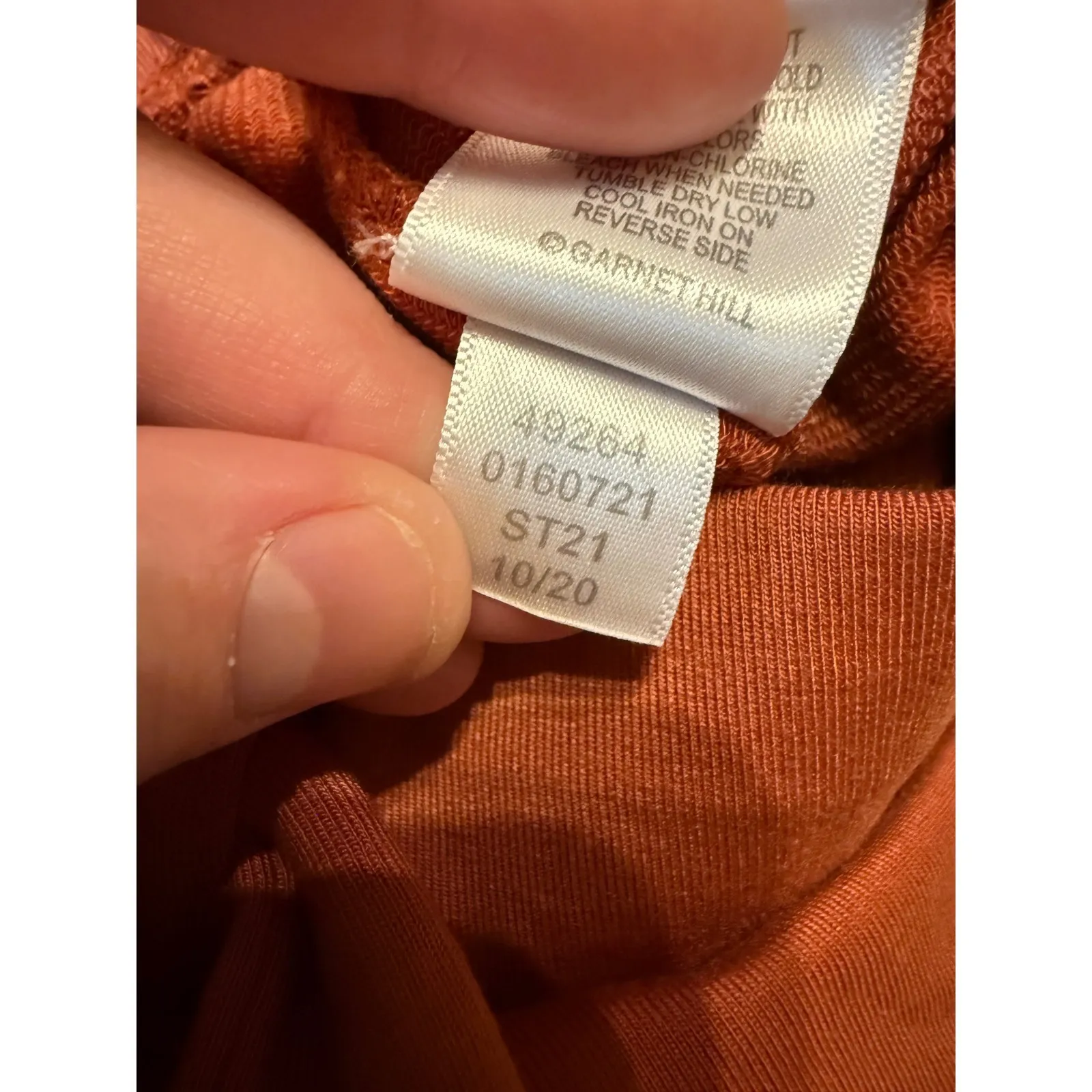 Garnet Hill Easy Everyday Knit Pants Women's Small Rust Pull On Trousers Casual - Image 6