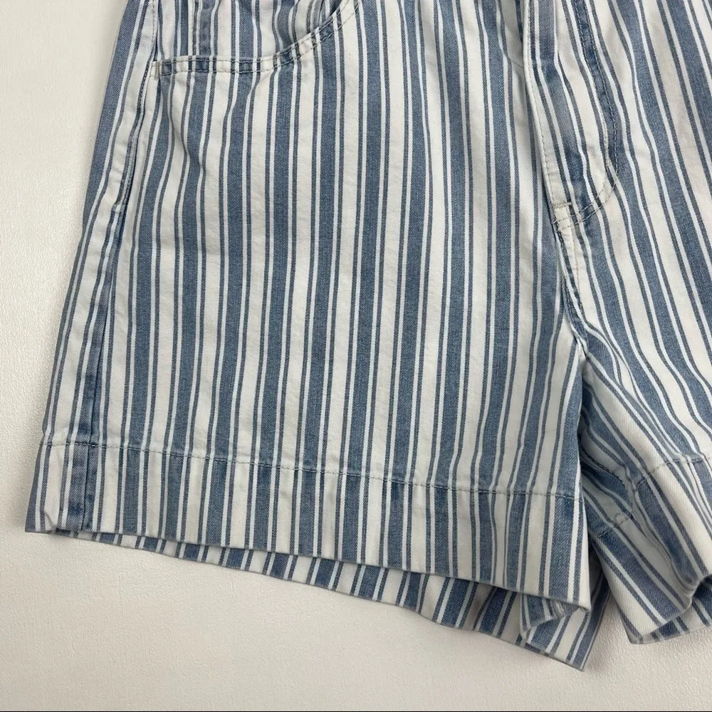 American Eagle Outfitters Stripes High Waist Mom Shorts Women’s Size 12 Nautical - Image 4