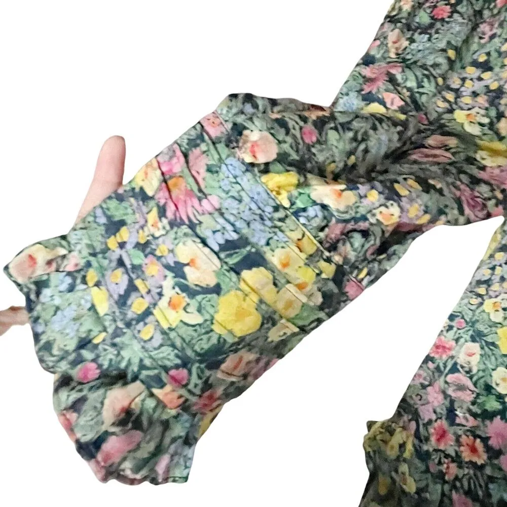 LOVESHACKFANCY Lorencia Maxi Dress Night Sky Glow Floral Multicolor S/M 6-8 NWT - Image 8