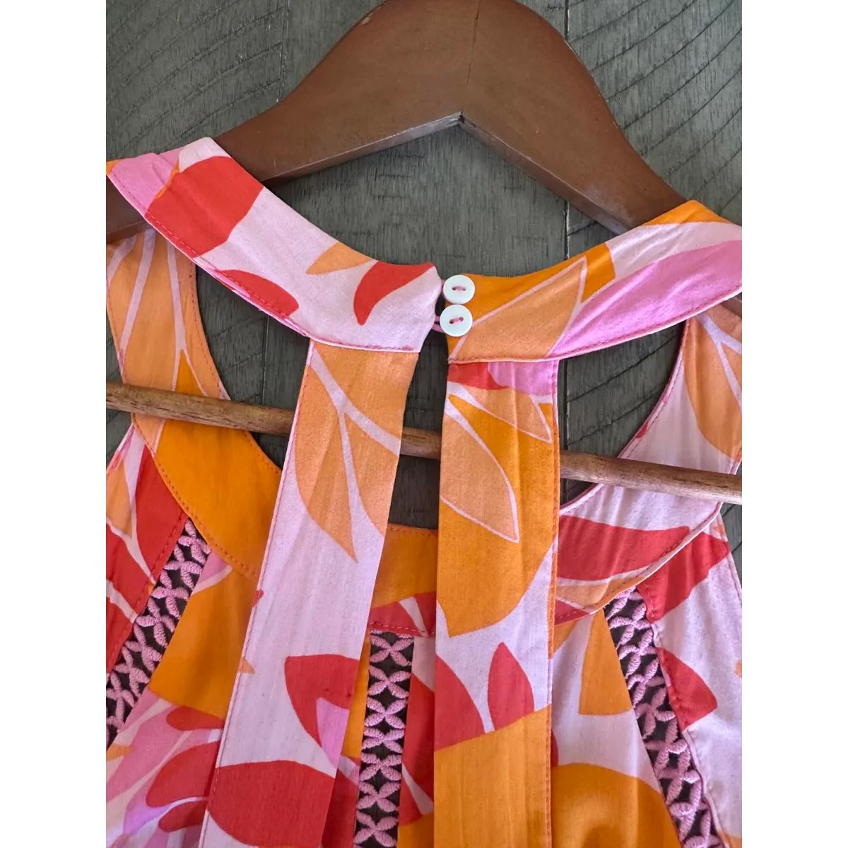 Anthropologie Abel The Label Rumi Open Back Maxi Dress Tropical Floral Sz Large - Image 8