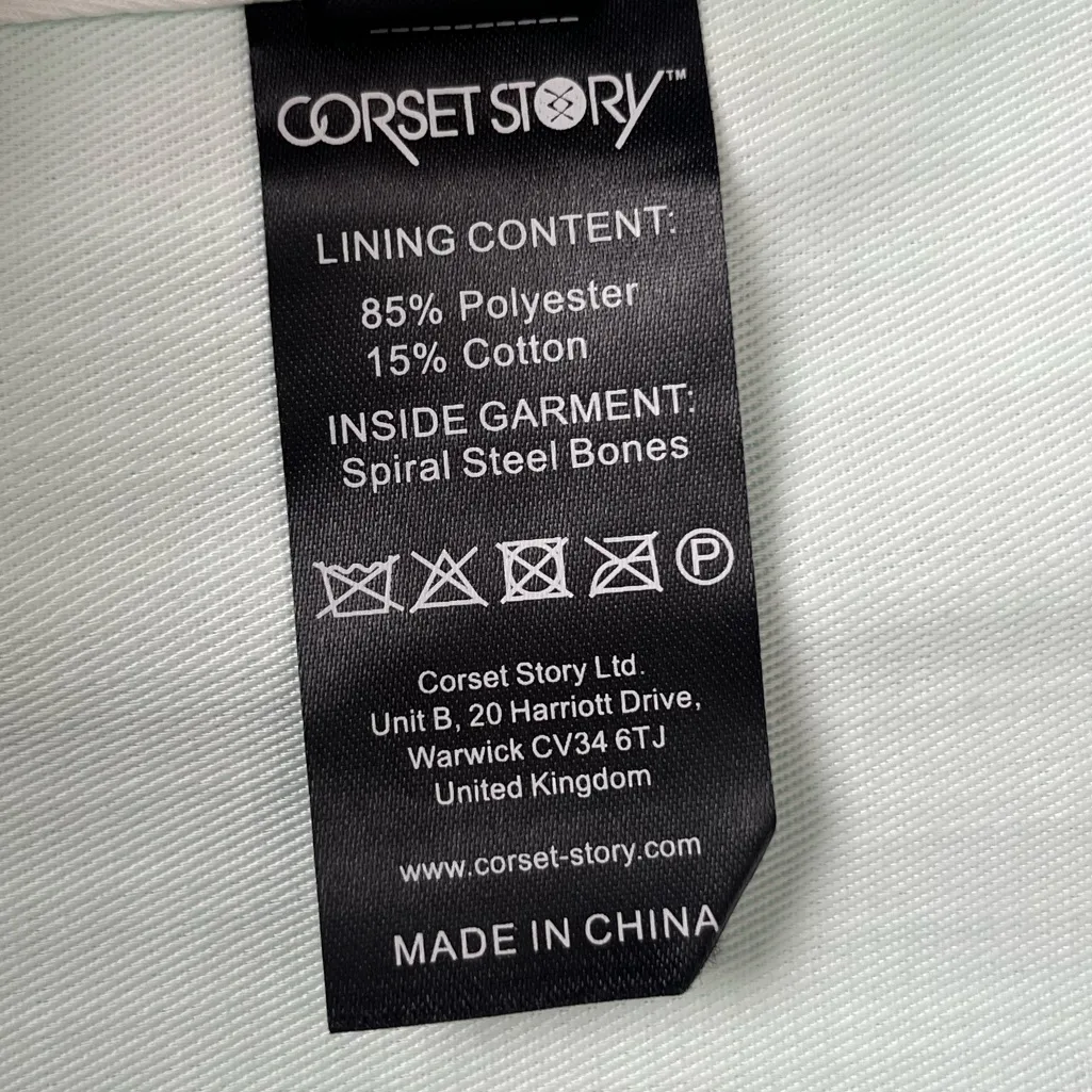 Corset Story Victorian off the shoulder corset mint NEW Fits 26 - Image 14