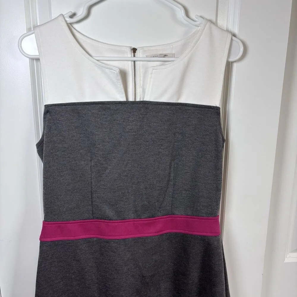 41 Hawthorn Sloane Colorblock Ponte Sheath Gray,White and Pink Dress Size M Size M - Image 2