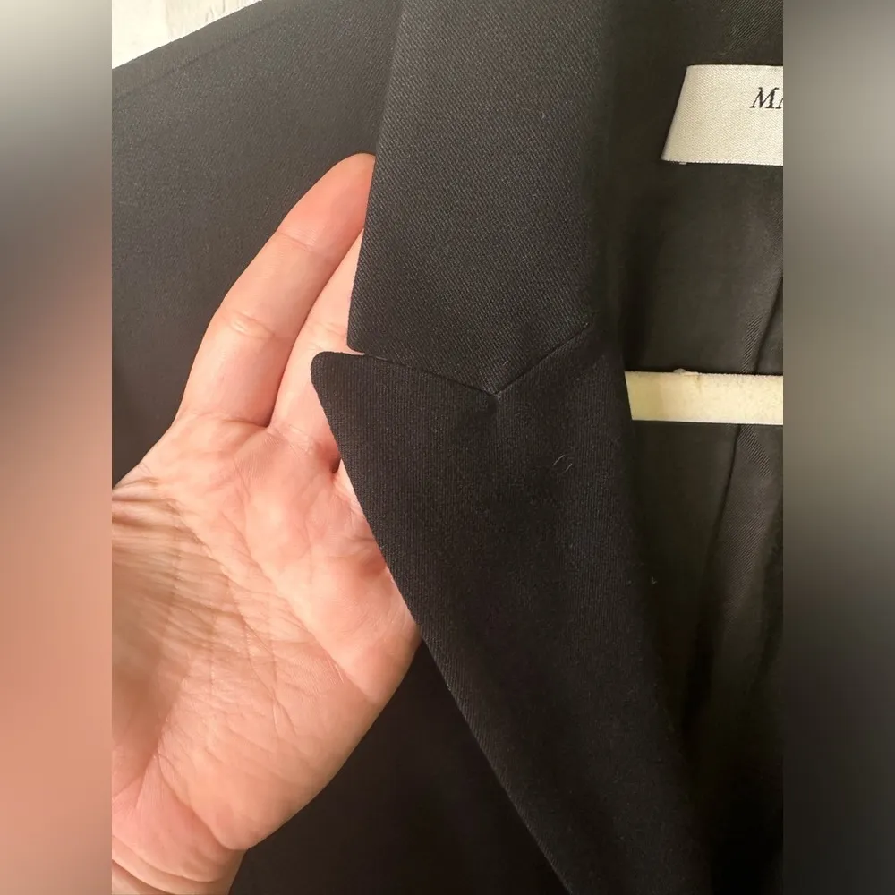 MM Lafluer Blazer Womens 0 Carson 2.0 Black Designer Two Button Lined Corpcore - Image 5