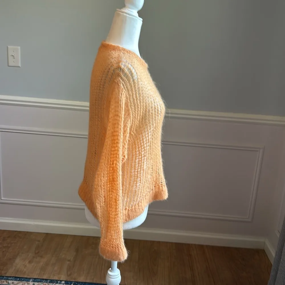 Free People Light & Lofty Pullover Sweater Alpaca Mango Orange Size XS - Image 6