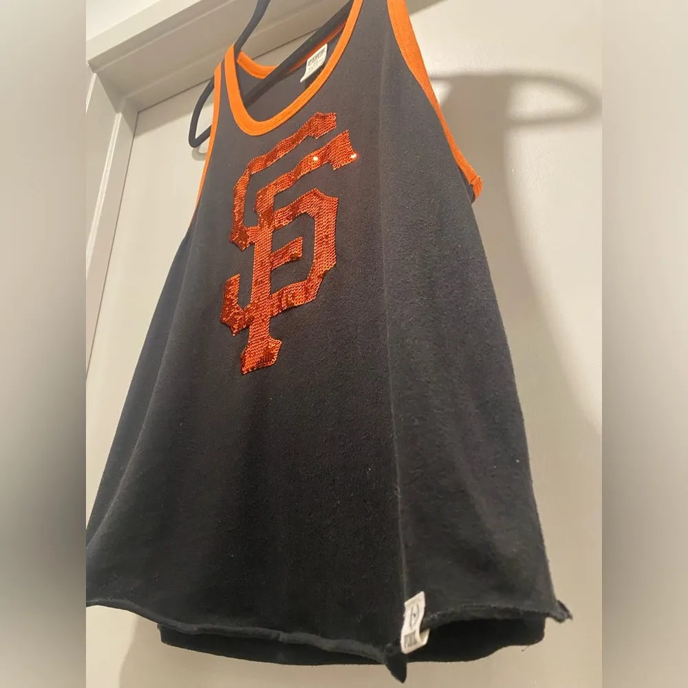 Victoria's Secret VS PINK San Francisco SF Giant Black & Orange Sequin Tank Top - Image 6