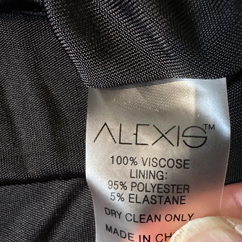 Alexis Addison One-Shoulder Asymmetric Maxi Dress Black L Grunge Party Chic - Image 15