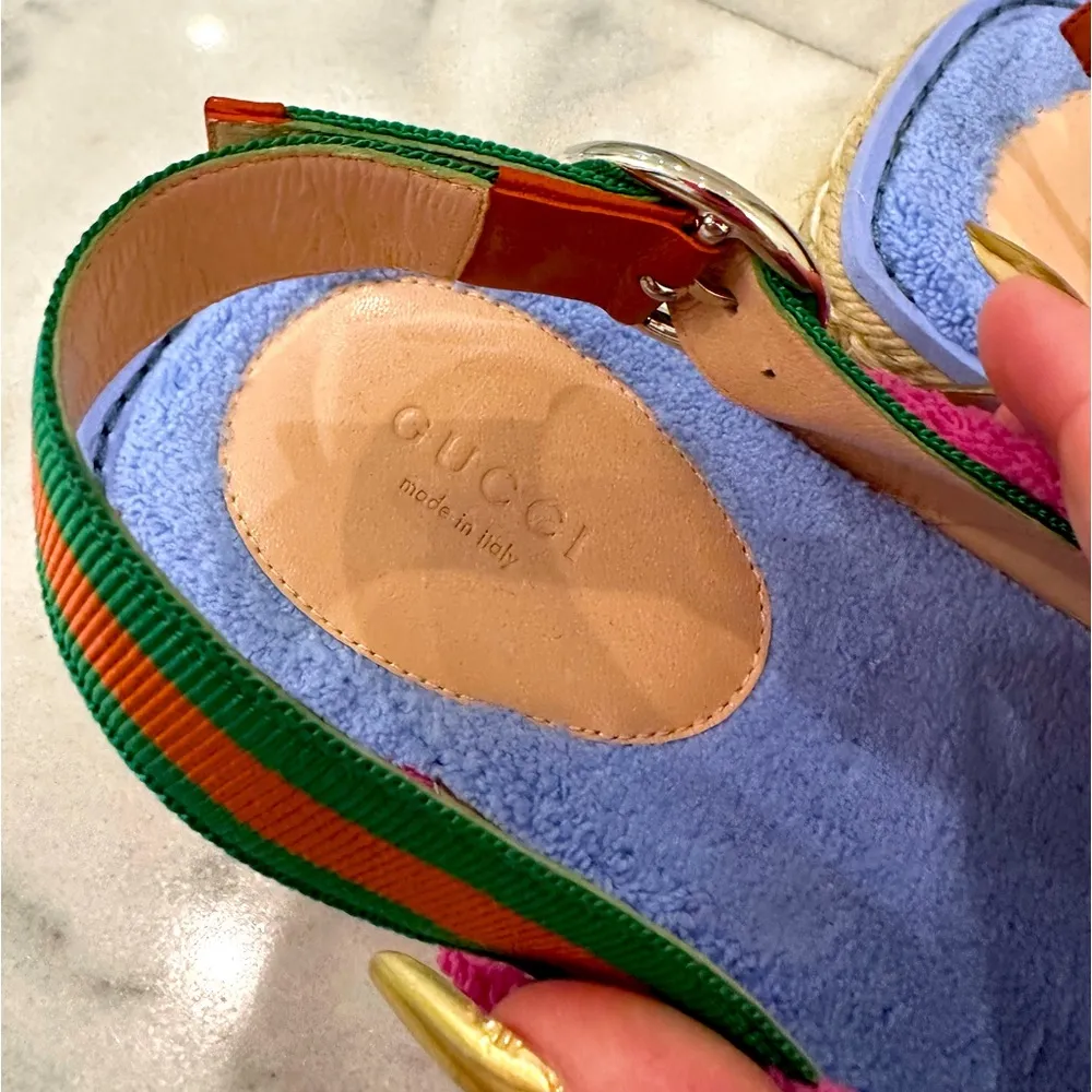 Gucci Multi Colored Platform Sandals - Image 6