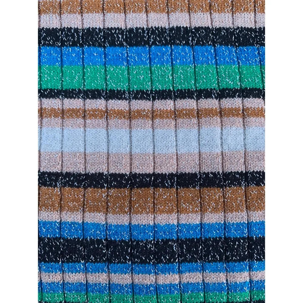 Nine West Multi Stripe Metallic Knit Shell Tank Top New NWT - Image 4