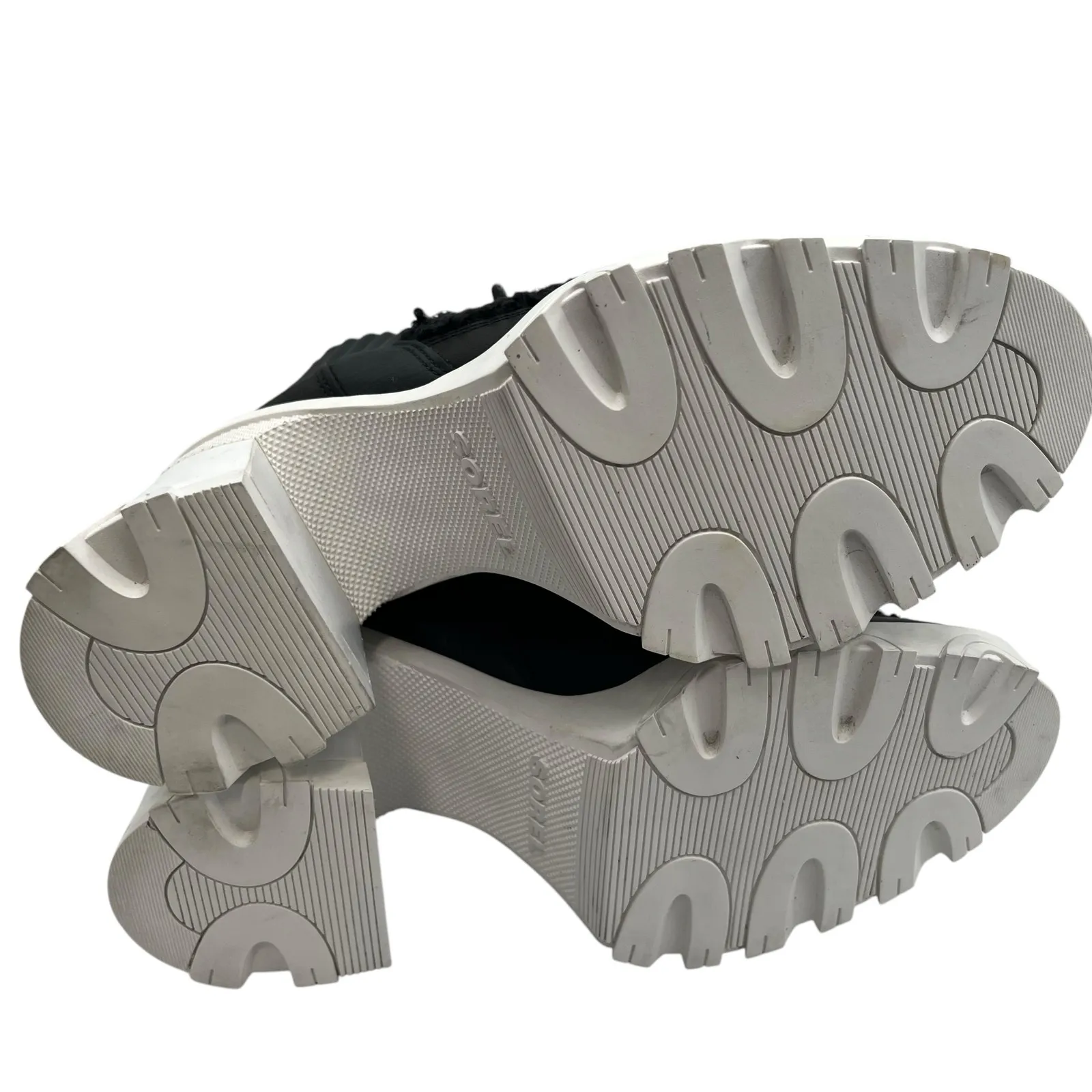 Sorel Womens Size 6.5 Waterproof Brex Heel Boots Black White Lace Up 4" NWT - Image 12