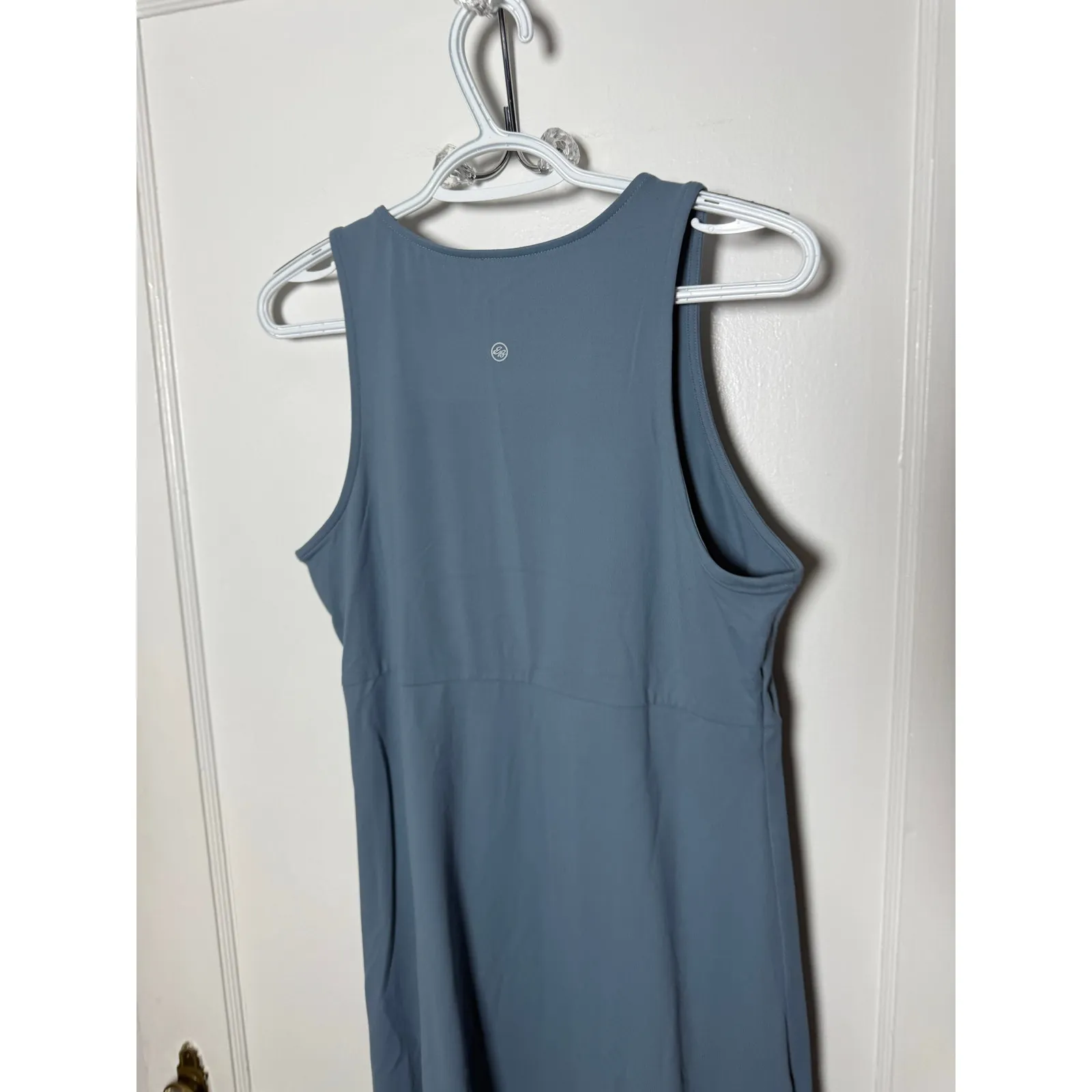 Eddie Bauer Slate Blue Gray Sleeveless Athletic Tank Mini Dress Women's Small - Image 2