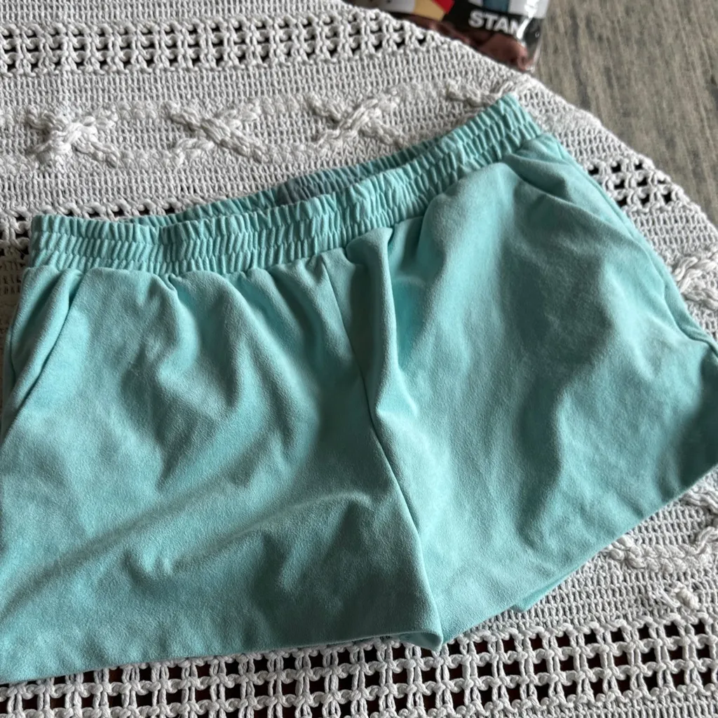 Forever 21 Aqua Faux Suede Shorts - Image 8