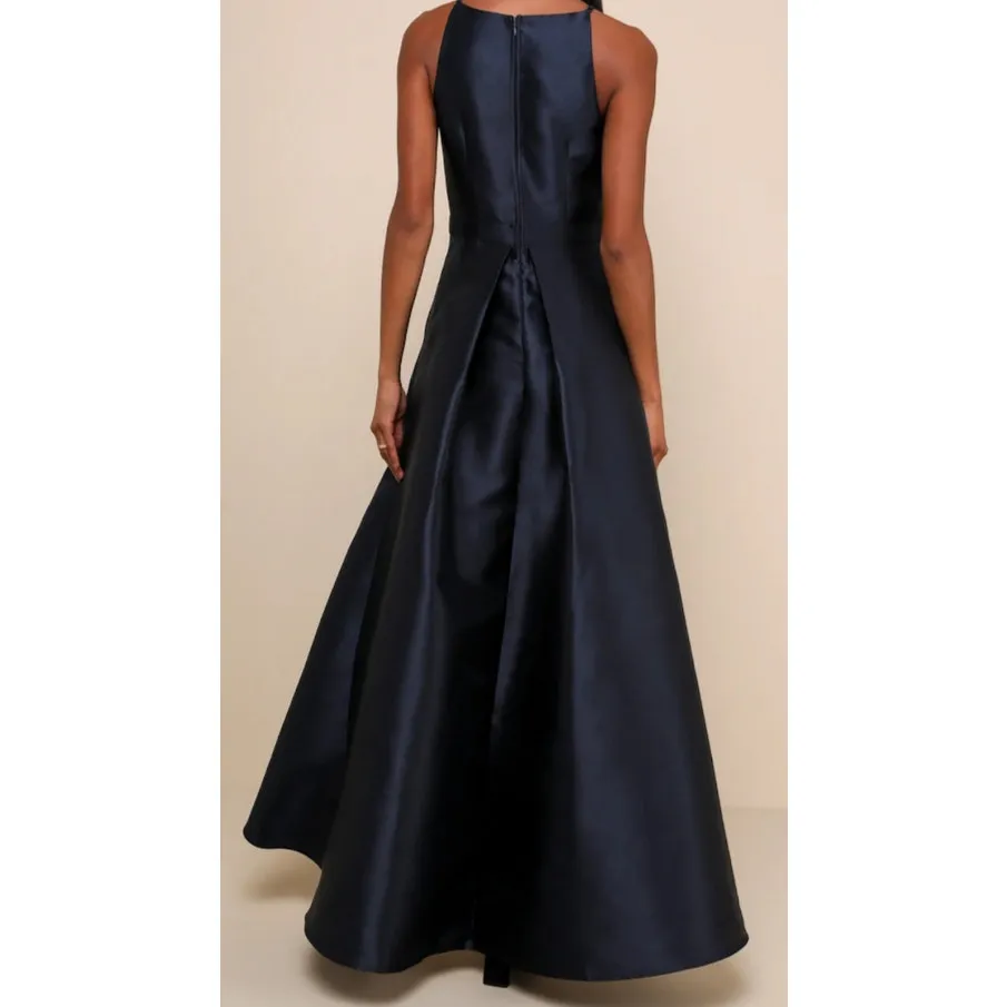 Lulus Broadway Show Navy Blue High-Low Evening Gown Size Large NWOT - Image 6