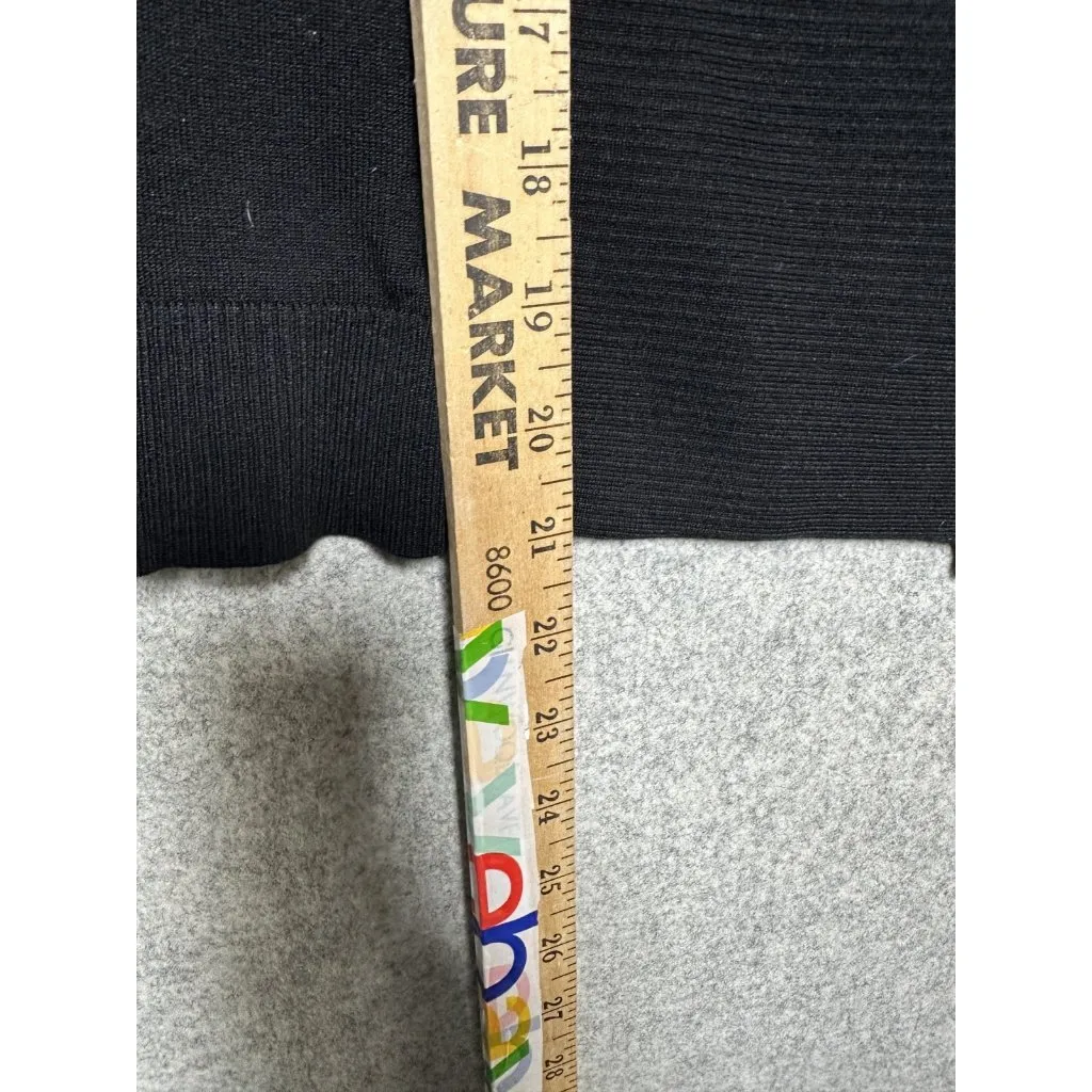 Chaus Large Womens Cropped Cardigan Sweater Shrug Black Open Short Sleeve - Image 6