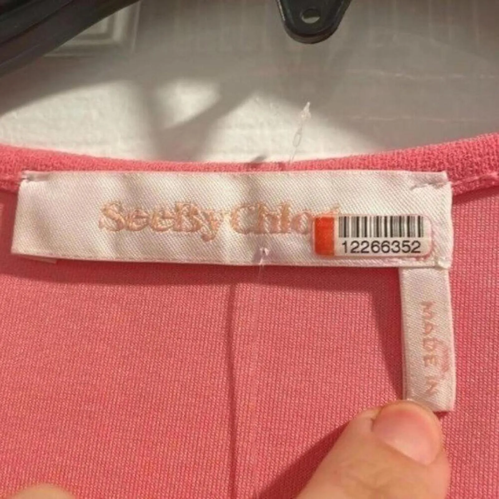 ✅See by Chloe Casual Salmon Pink Side Cut Out Maxi Dress Picnic Brunch - Image 7