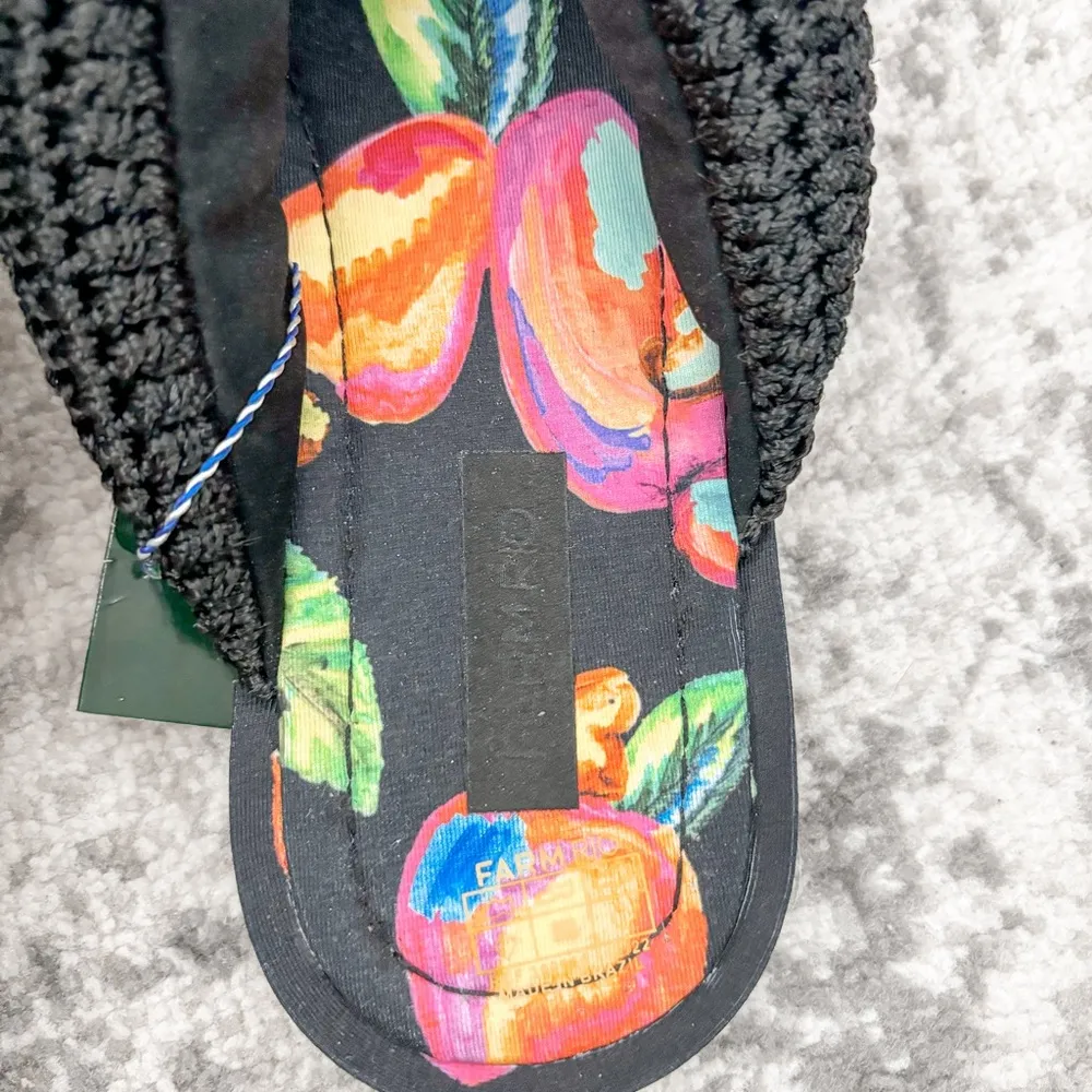 NEW Farm Rio Cashew Crochet Puffy Flip-Flops - Image 8