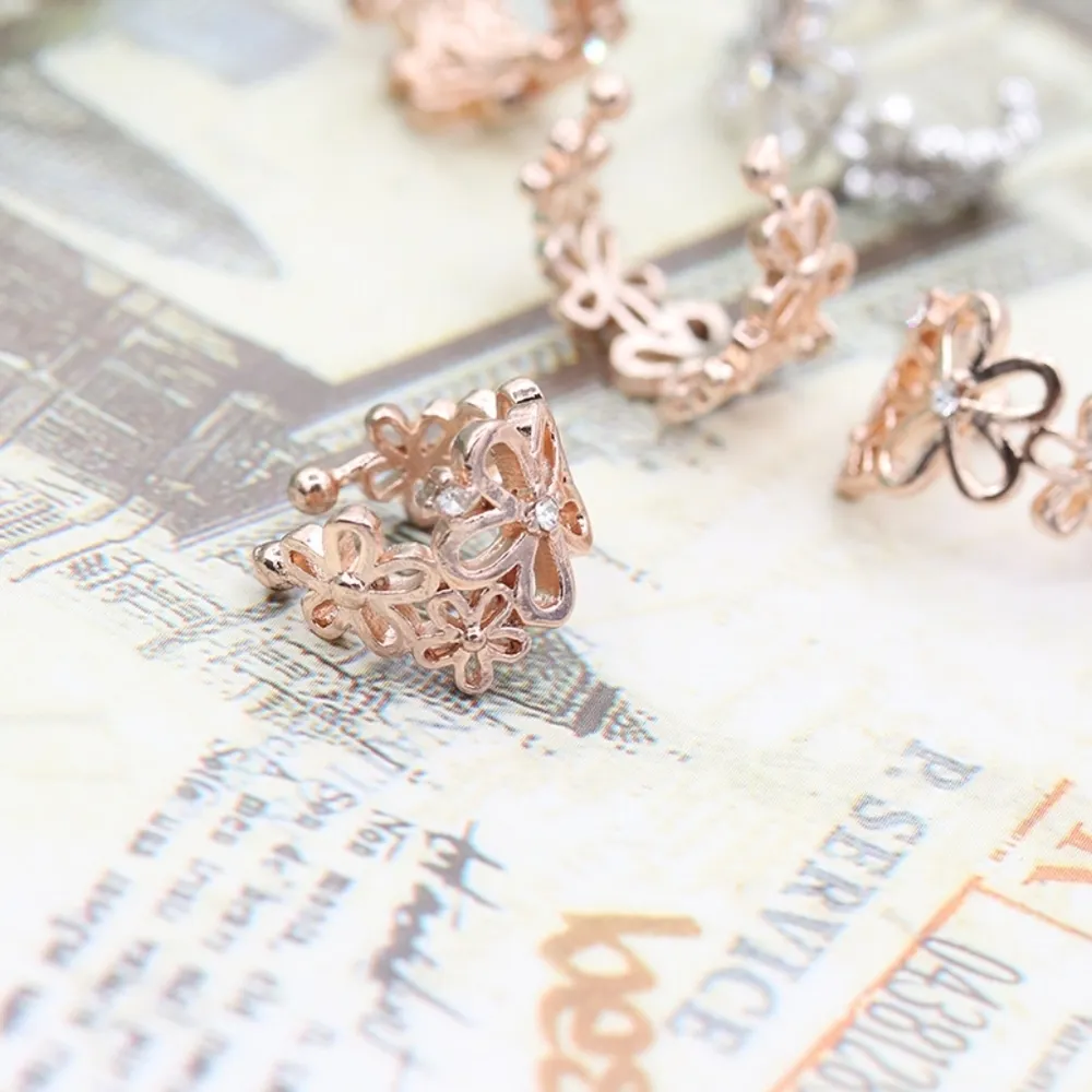 NEW‎ Pave Diamond Ear Cuff | 18k Rose Gold - Image 11