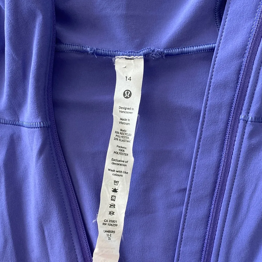 Lululemon Mist Over Windbreaker – Charged Indigo, Size 14, Excellent - Image 4