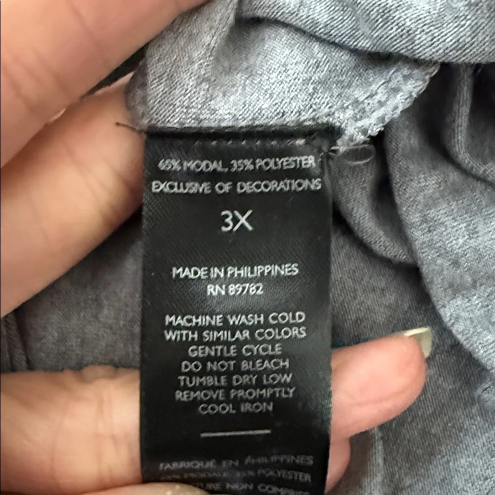 NWT Natori Shangri-La Gray Modal Slip Dress Nightgown - Image 5