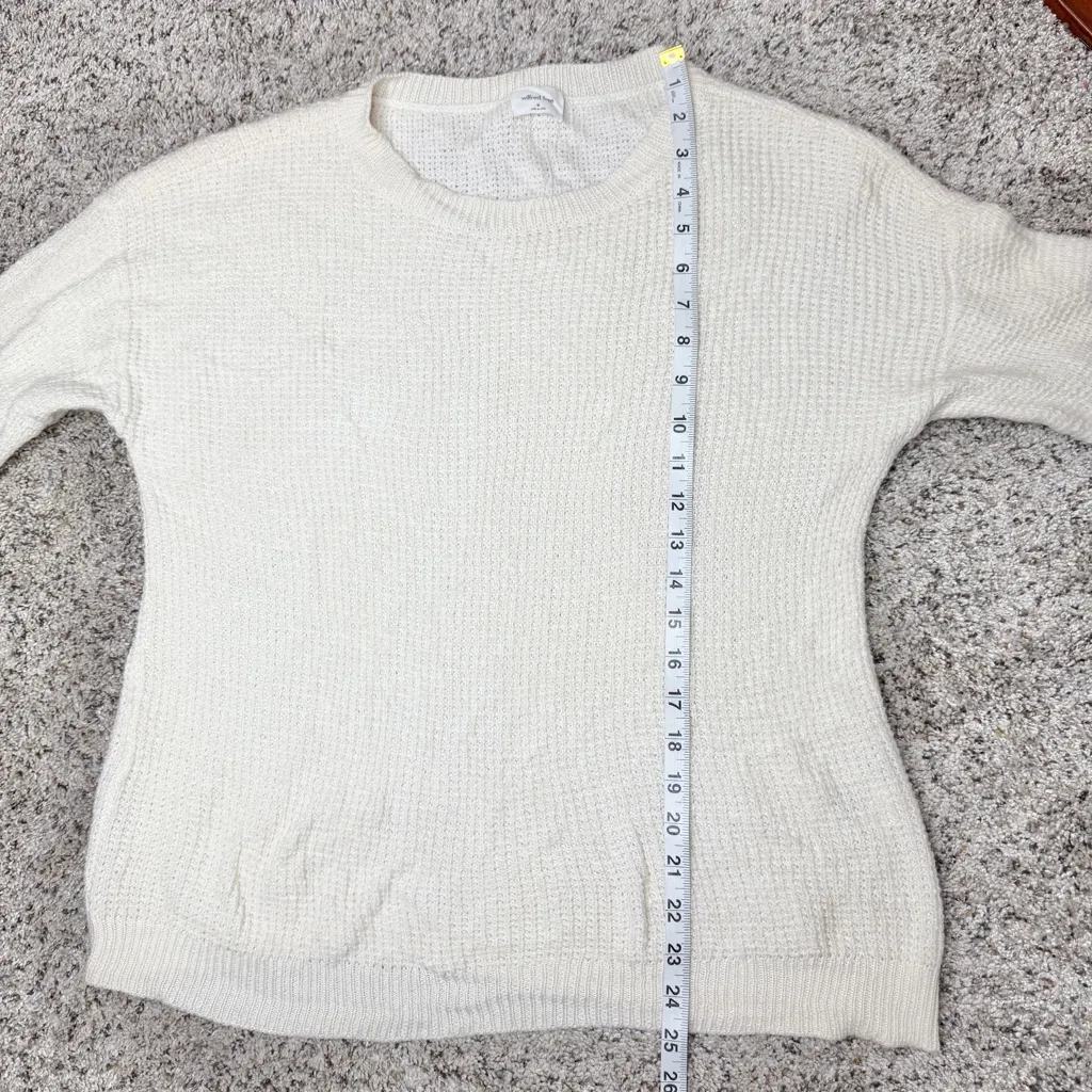 Aritzia Wilfred Free Crewneck Merino Wool Knit Sweater Cream White Medium M - Image 8