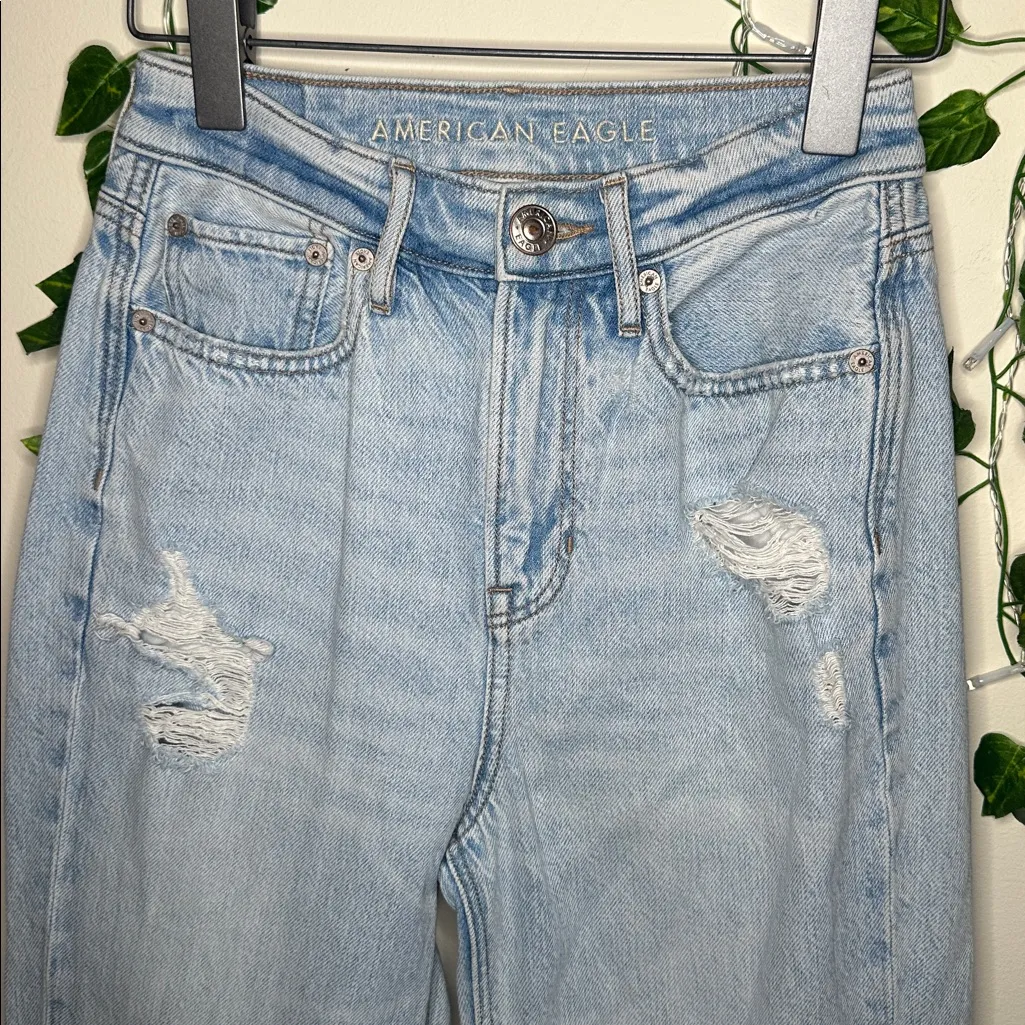 American Eagle Distressed Highest Rise 90s Boyfriend Jeans - Image 2