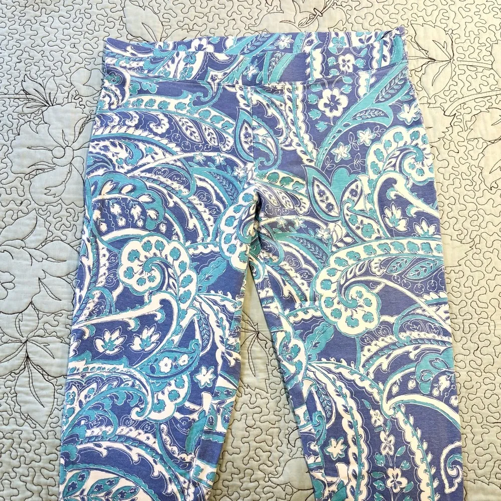COOLIBAR Monterey Summer Leggings Morada Aqua Blue UPF 50+ Leggings Sz S - Image 2