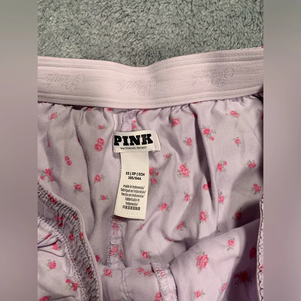 Victoria’s Secret pink floral pajama shorts xs - Image 3