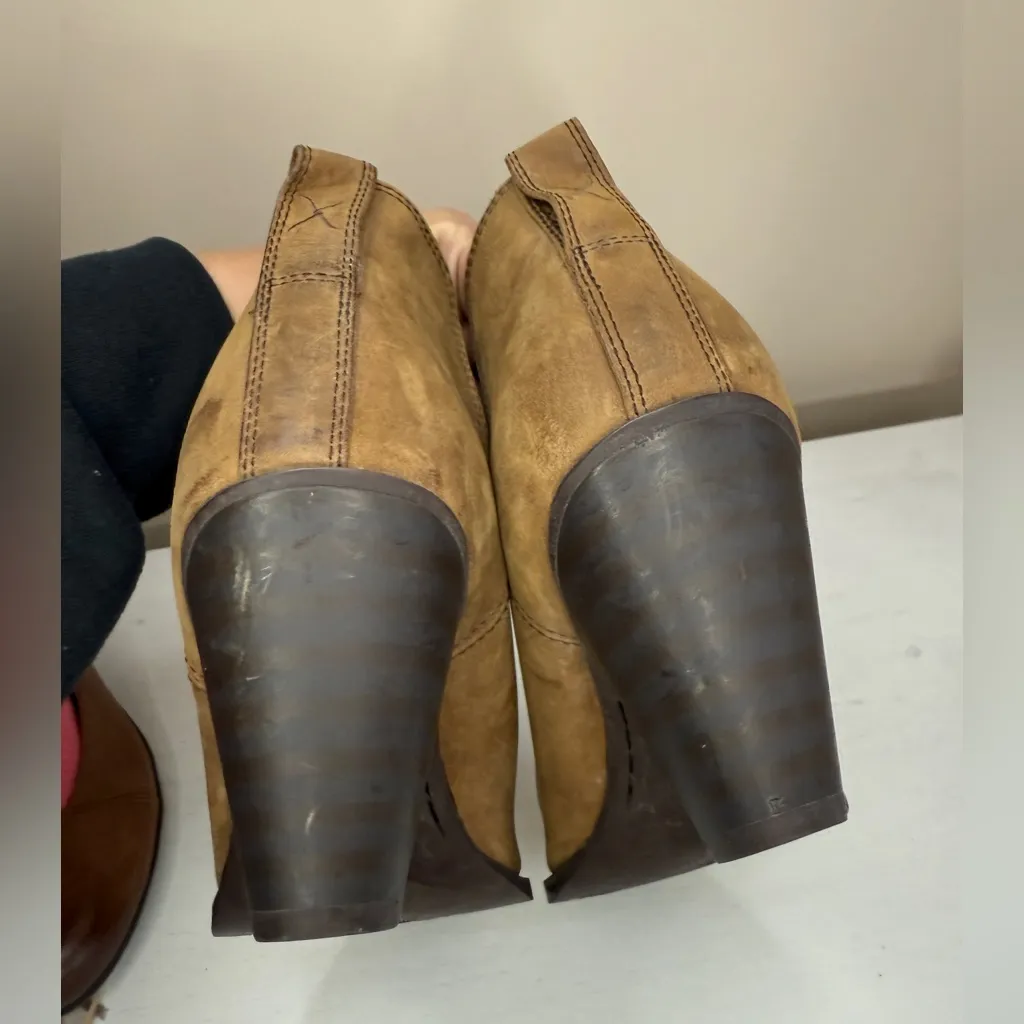 Twisted X Brown Western Leather Ankle Boots Sz 8 Cowboy Cowgirl Country - Image 9