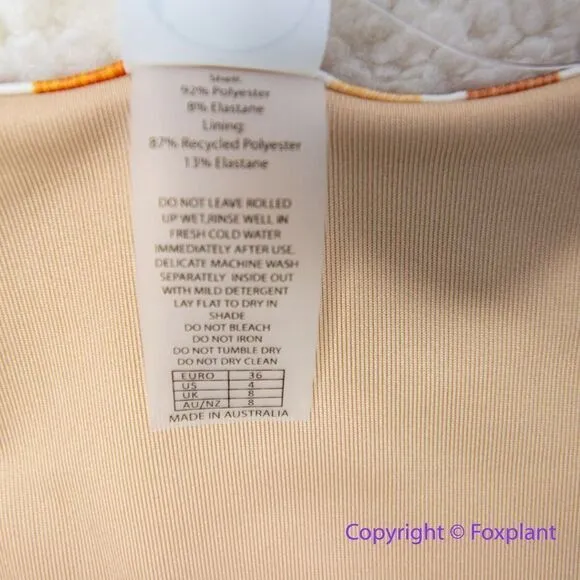 NEW Free People x Gnash Swim striped tri bikini bottom, US size‎ 4 Orange - Image 10