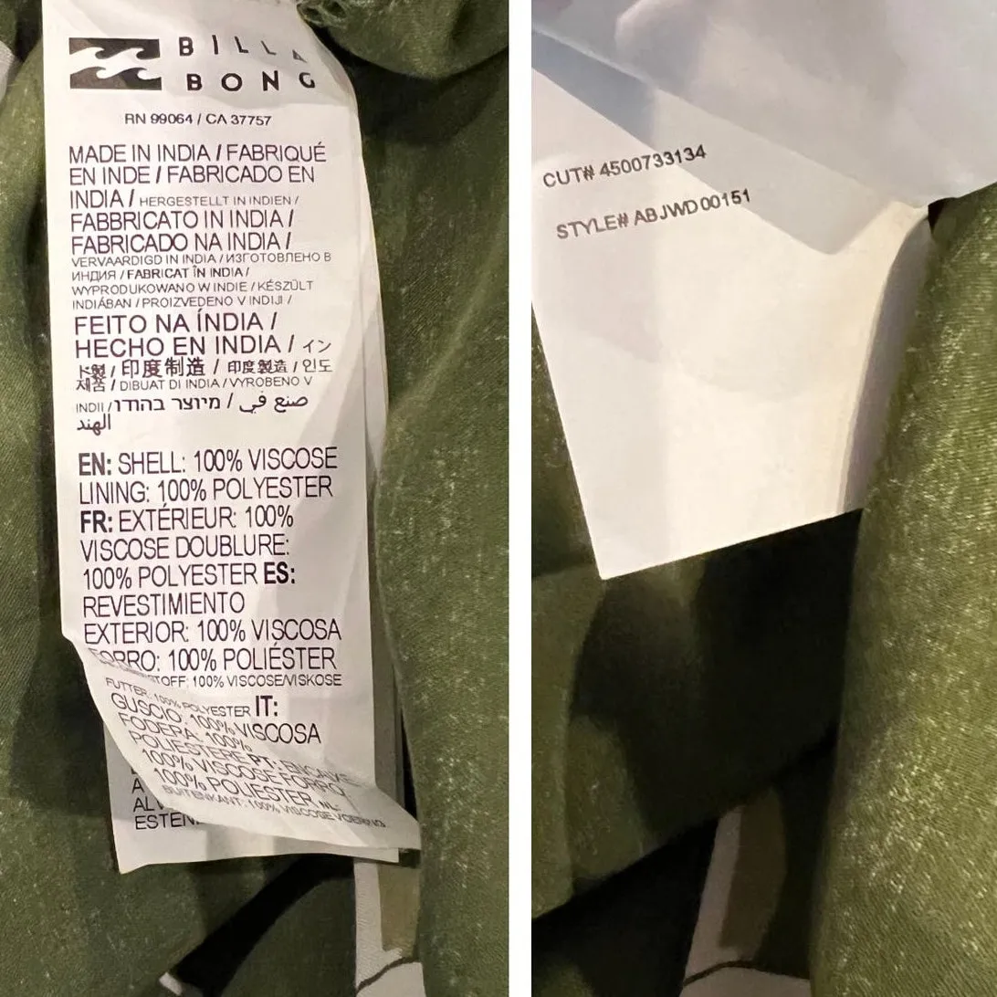 BILLABONG Night Bloom Floral Long Sleeve Maxi Dress Size XS - Image 14