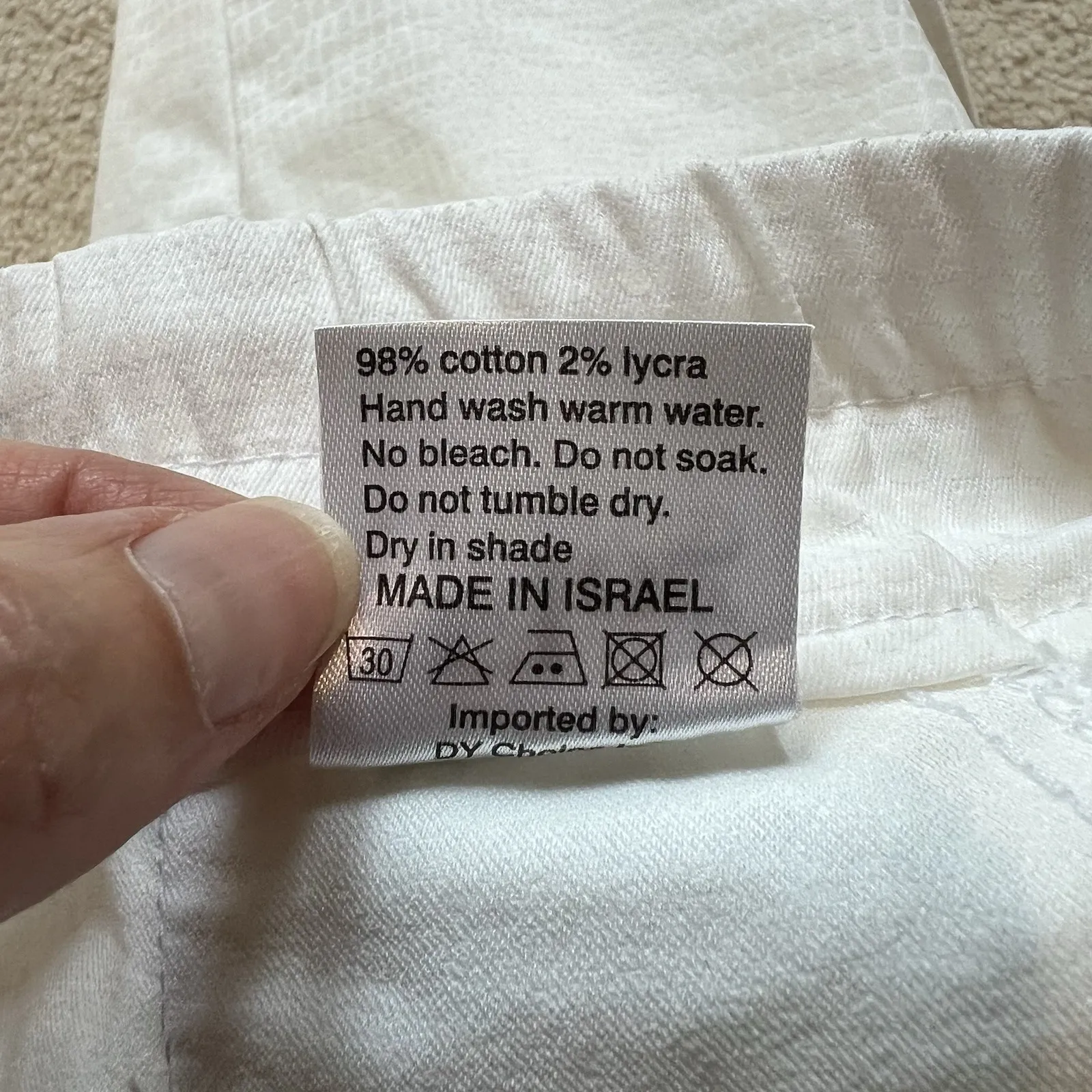 Bevy‎ Flog White On White Croco Print Pull On Pants With Pockets Size 29 - Image 8