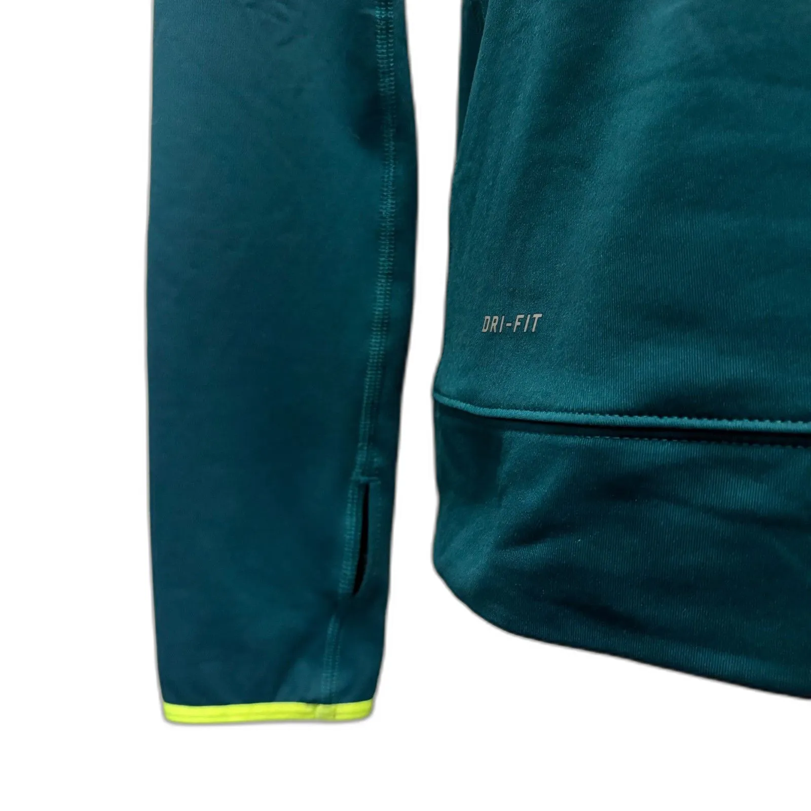 Nike Pro Hyperwarm Teal Dri-FIT Pullover Hoodie Fitted Running‎ Size Small - Image 2