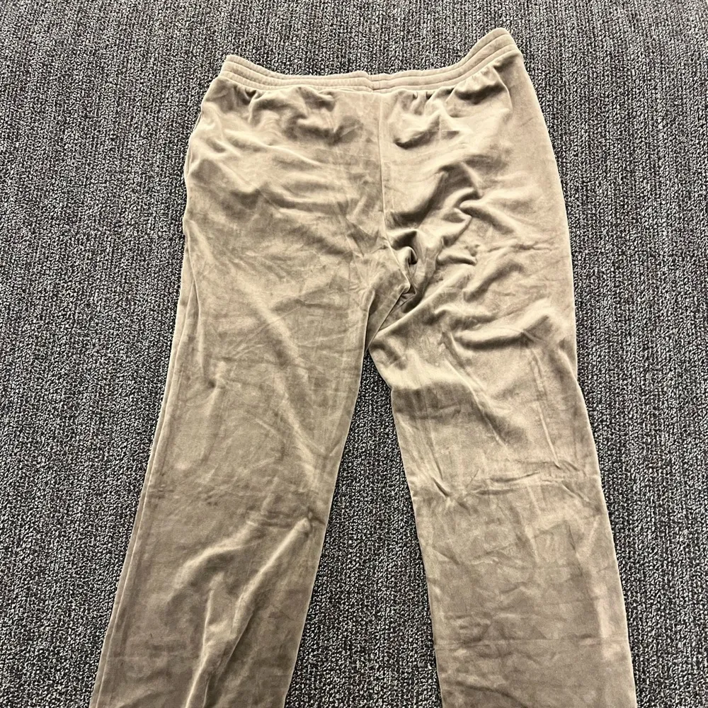 2X Shimmer Gold Brown Velvet drawstring sweatpants - Image 4