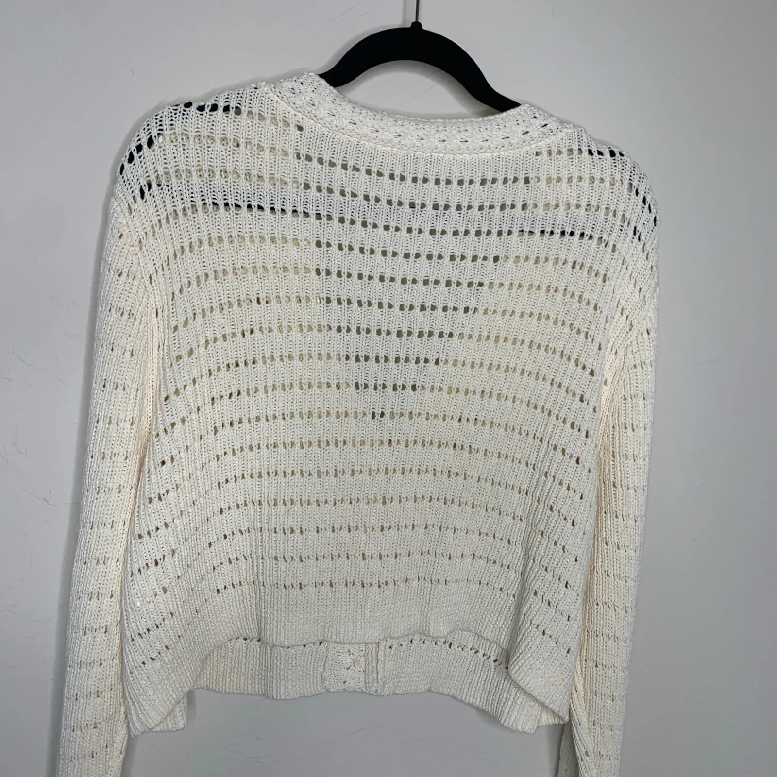 Cobalt Cream Open Weave Cropped Cardigan ? Size Medium - Image 11
