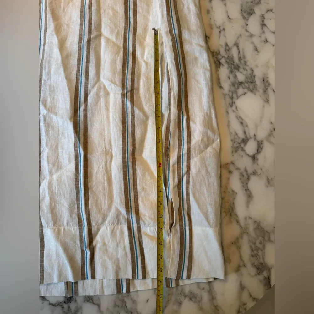 NWT Madewell Column Maxi Skirt 100% Linen Olive Surplus - slit seam needs repair - Image 10