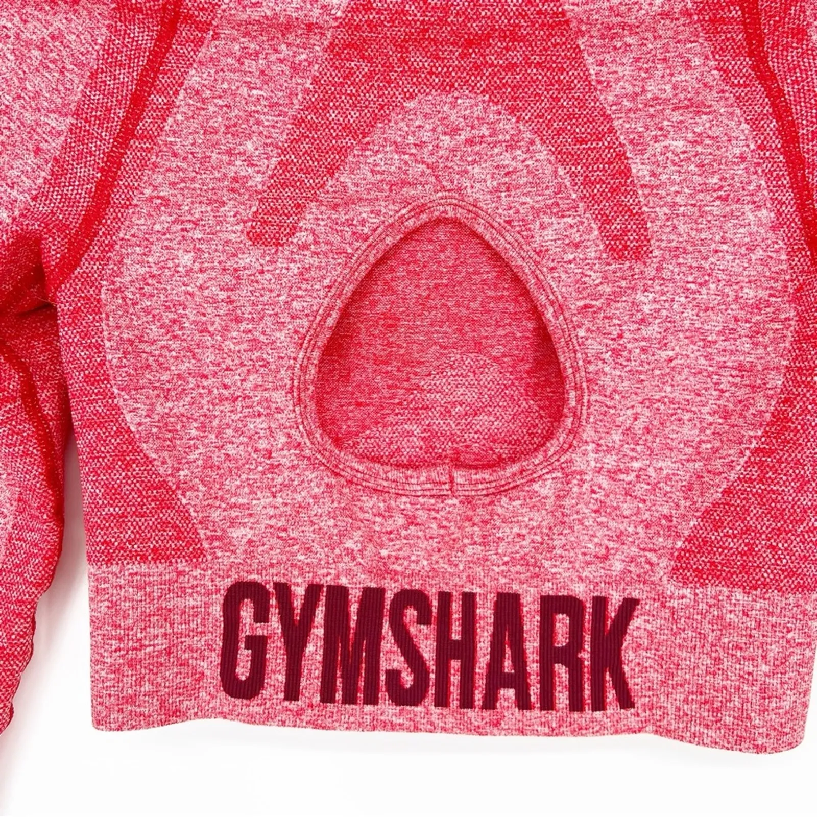 Gymshark Flex Long Sleeve‎ Crop Top M Red Marled - Image 7
