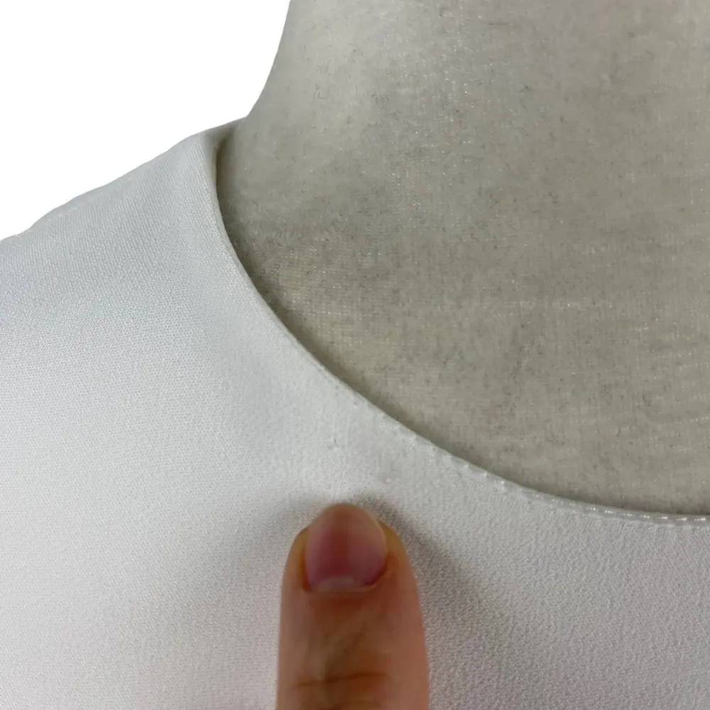 A.L.C. Women's Size 0 Anderson Crepe Mini Dress Buckle Waist Detail Coastal - Image 12