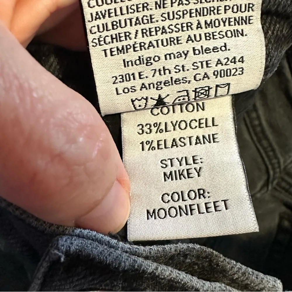 Boyish Mikey High Rise Button Fly Raw Hem Jeans Moonfleet - Image 10