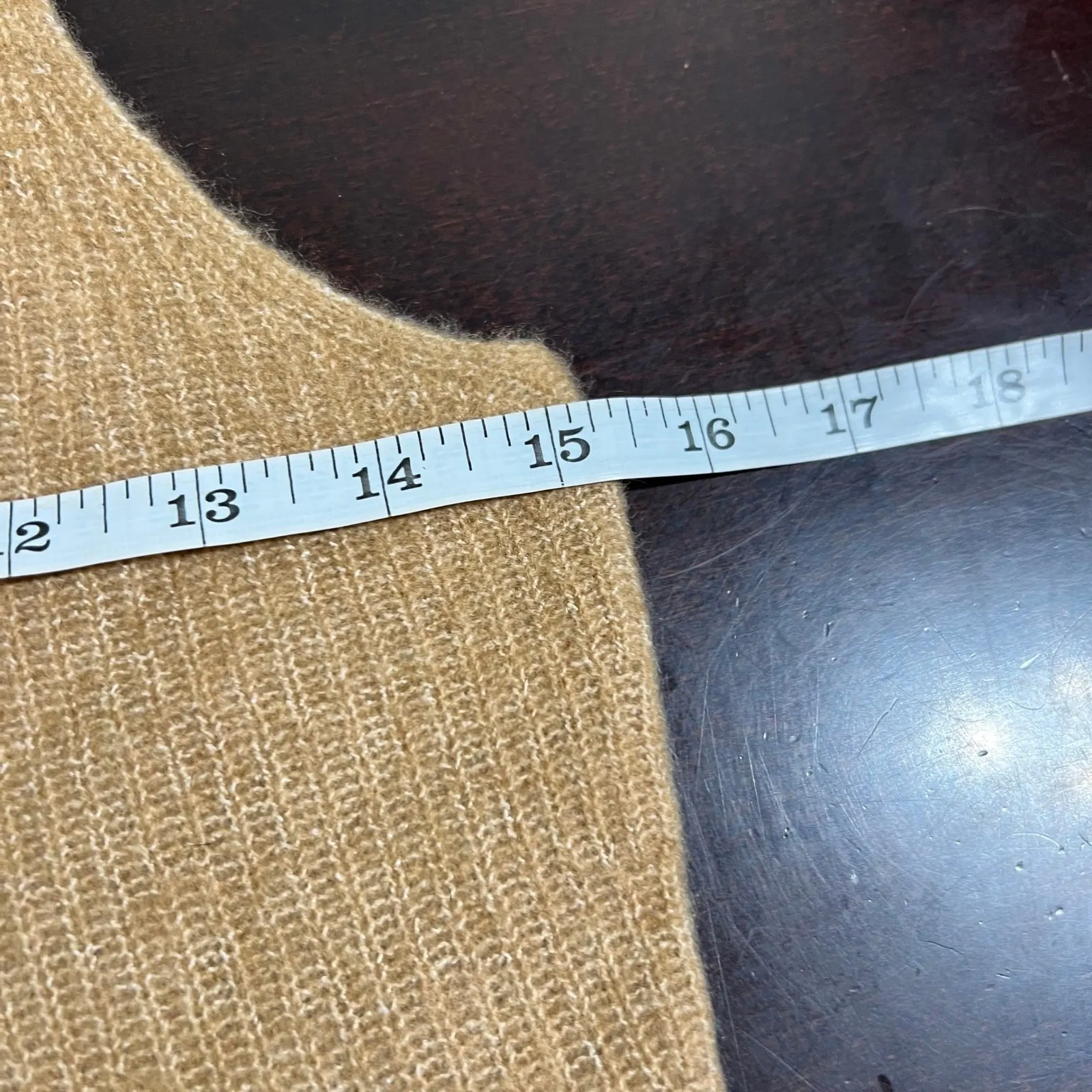 NWT Everlane Wool Yak Blend Crop Tank Top Camel Beige Ribbed Knit Large - Image 6