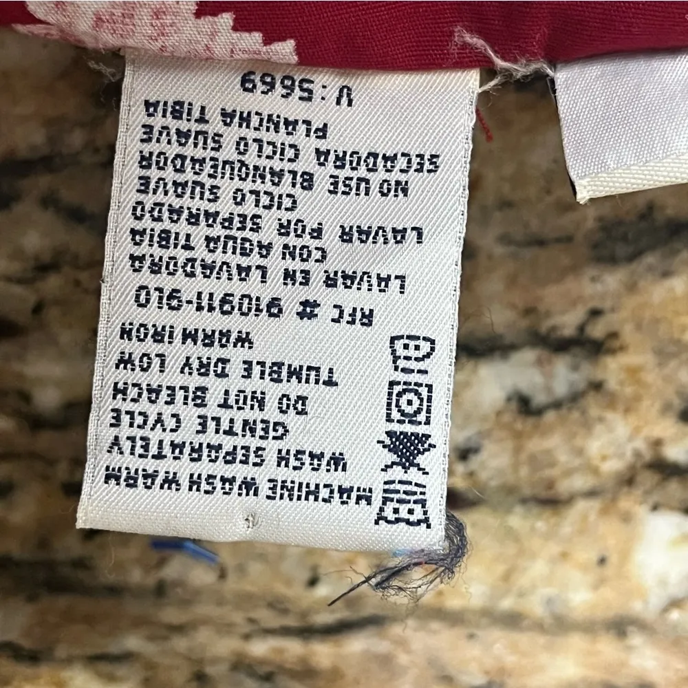 VTG Y2K White Stag Red Floral Wrap Skirt Women’s 12 – Hawaiian Cotton Midi - Image 5