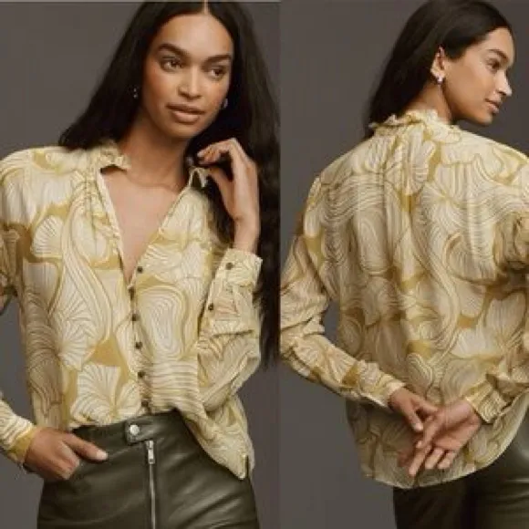 Anthropologie Pilcro Long Sleeve Blouse Size XXS - Image 2