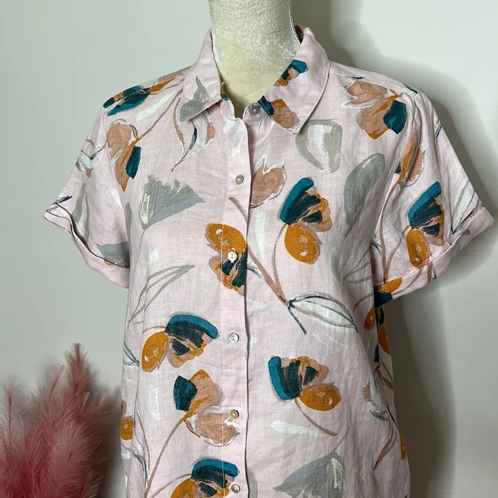 Rachel Zoe • linen button down floral dress - Image 97