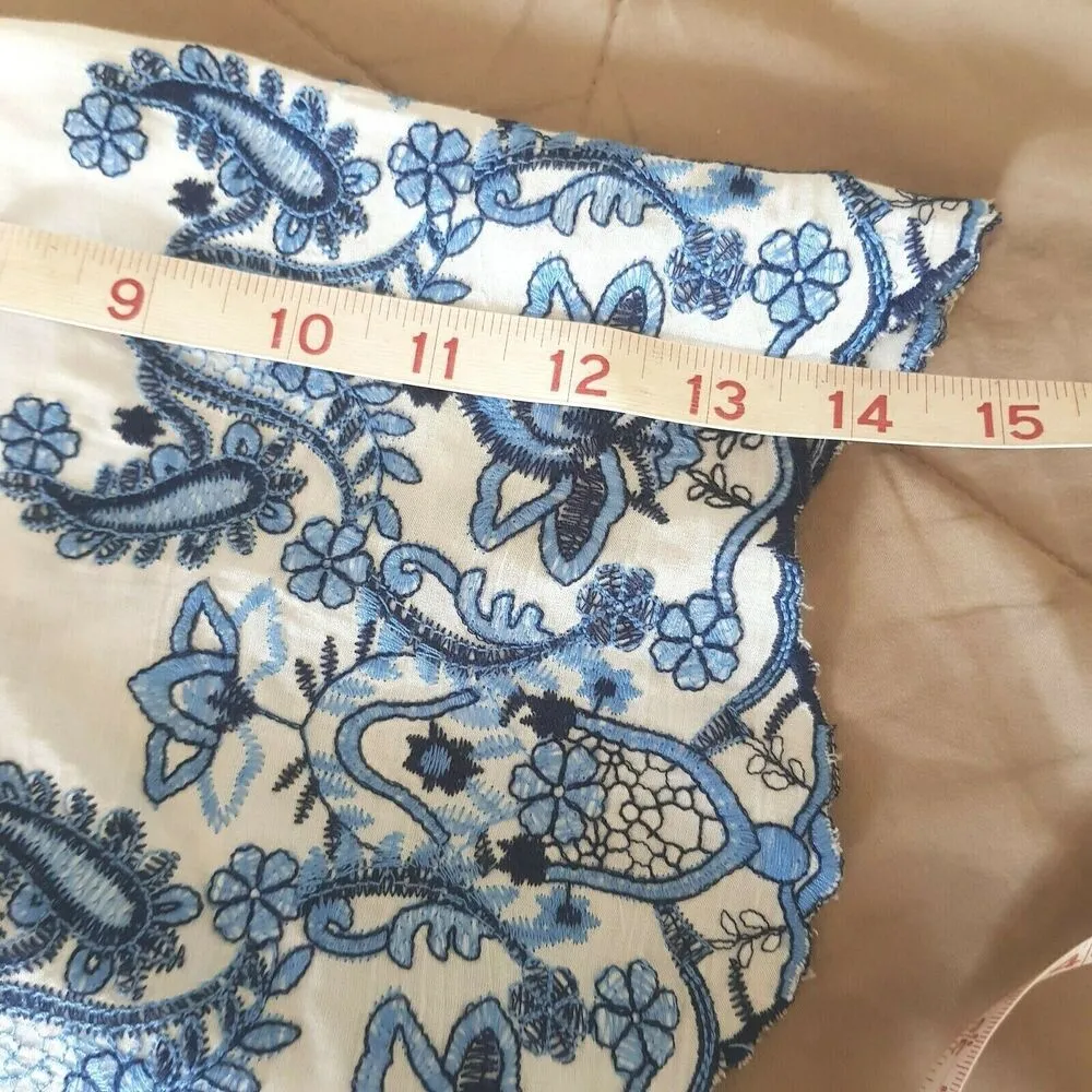 Womens Blouse XS off-shoulder Embroidered Bohomenian Western Countrygirl - Image 14