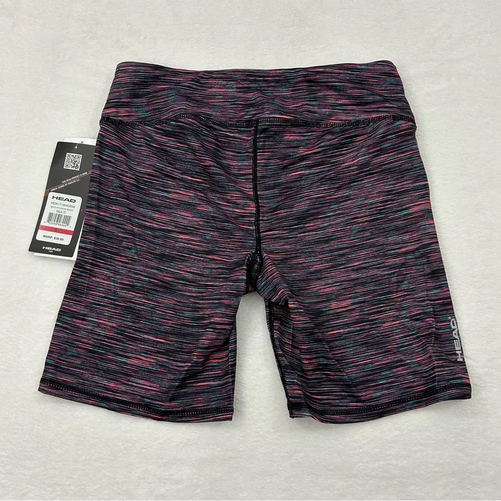 HEAD Neko Spacedye Multicolor Activewear Athletic Biker Running Shorts Womens S - Image 8
